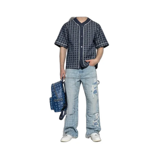 Geometric-Print Short-Sleeve Shirt