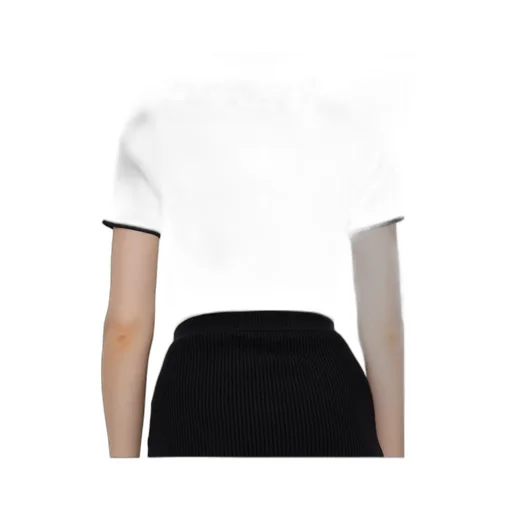 Cropped Ribbed T-Shirt