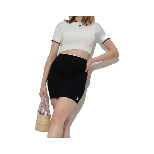 Cropped Ribbed T-Shirt