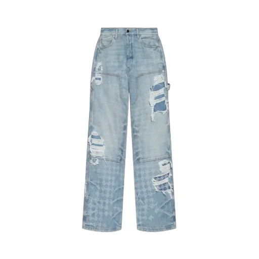Distressed Patchwork Jeans
