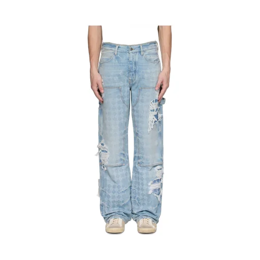 Distressed Patchwork Jeans