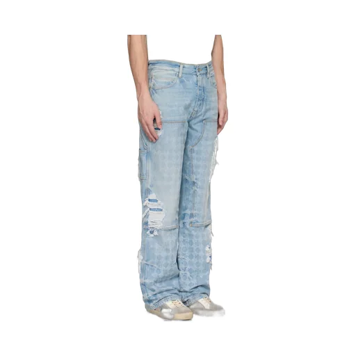 Distressed Patchwork Jeans