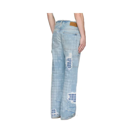 Distressed Patchwork Jeans