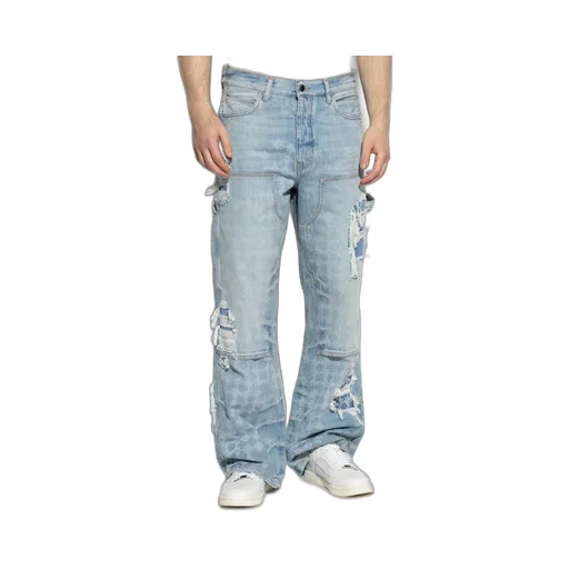 Distressed Patchwork Jeans
