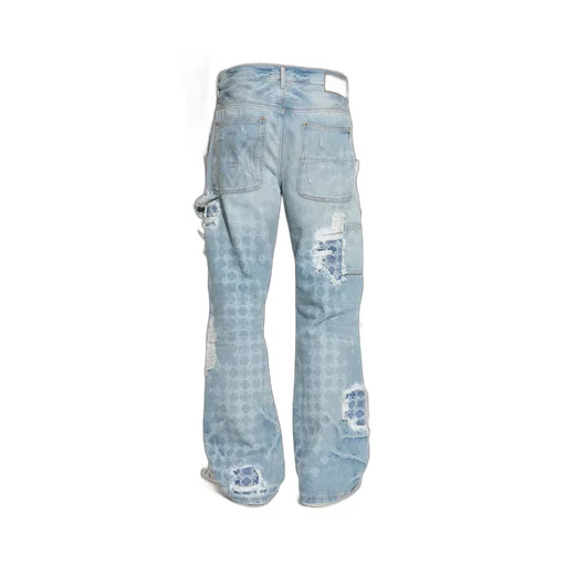 Distressed Patchwork Jeans