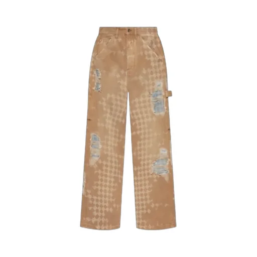 Distressed Straight-Leg Jeans