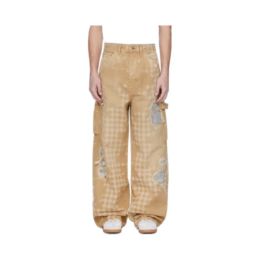 Distressed Straight-Leg Jeans