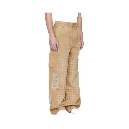 Distressed Straight-Leg Jeans