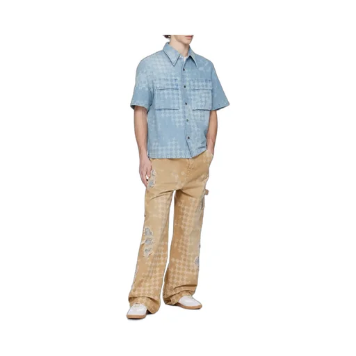 Distressed Straight-Leg Jeans