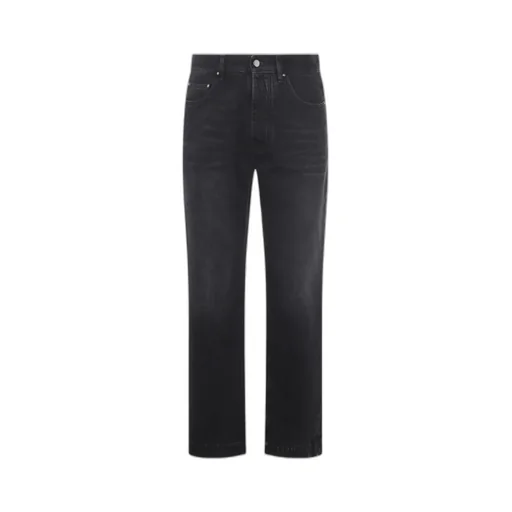 Washed Straight-Leg Jeans