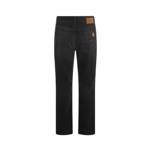 Washed Straight-Leg Jeans