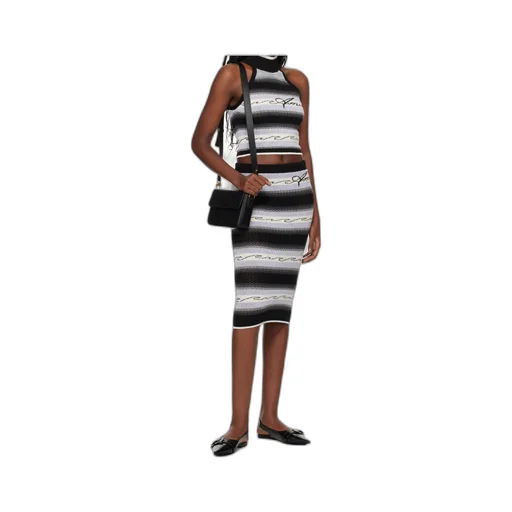 Wave Baja Striped Midi Skirt