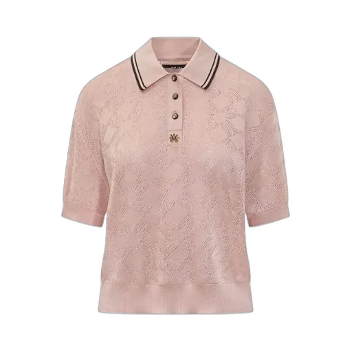 Open-Knit Viscose Polo Shirt