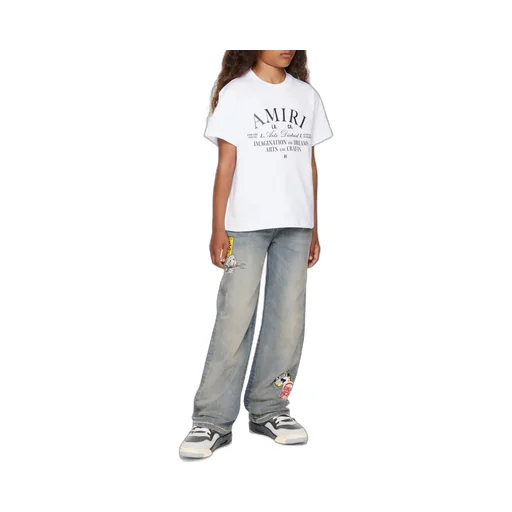 Patch-Embellished Wide-Leg Jeans