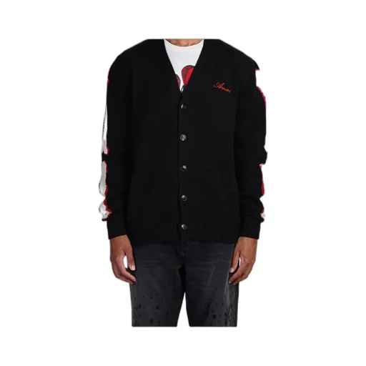 Bones Intarsia-Knit Cardigan