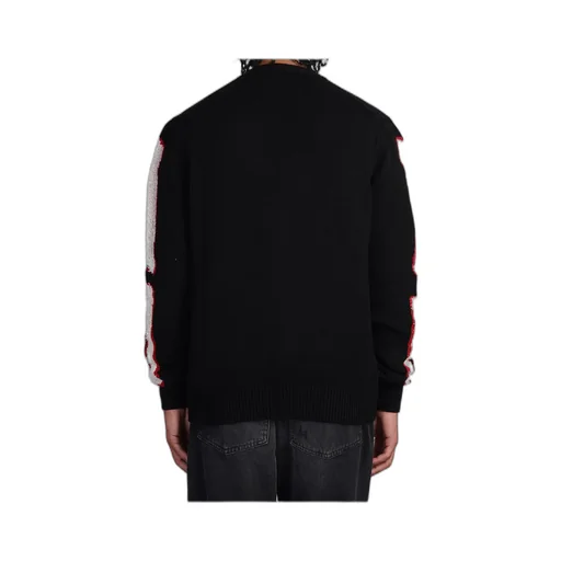 Bones Intarsia-Knit Cardigan