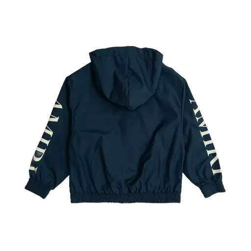 Hooded Logo-Patch Jacket