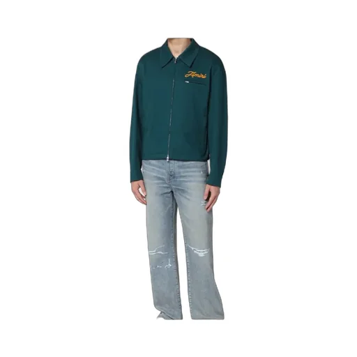 Logo Embroidered Zipped Jacket
