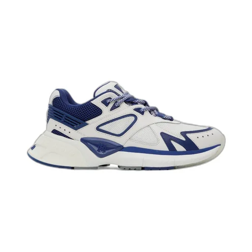 Low-Top Grained Leather And Mesh Sneakers