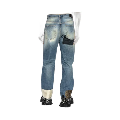 Vintage Effect Straight-Leg Jeans