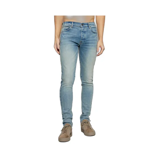 3D Bone Detailed Distressed Skinny Jeans