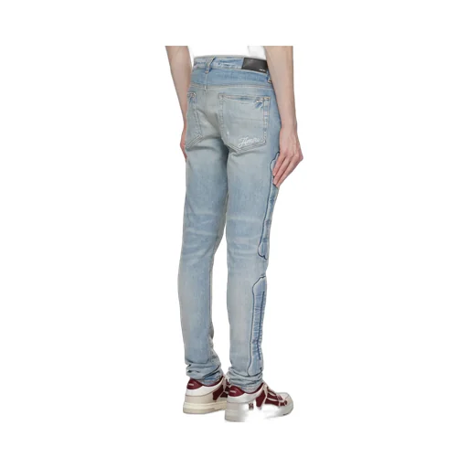 3D Bone Detailed Distressed Skinny Jeans
