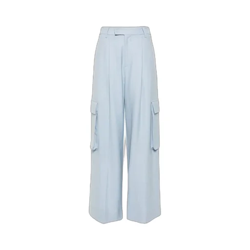Pleated Wide-Leg Cargo Pants