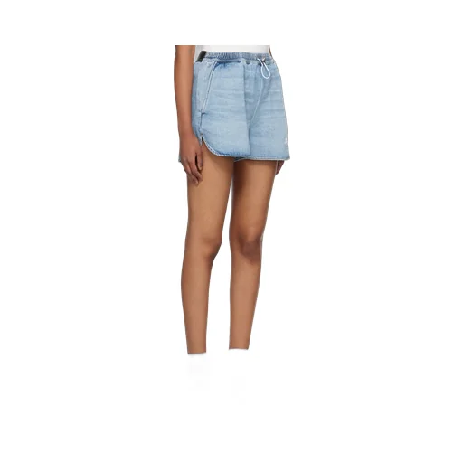 Drawstring Denim Shorts