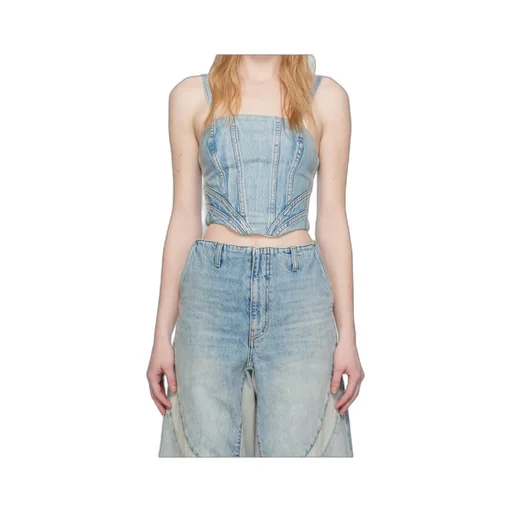 Ruffled Detail Denim Sling
