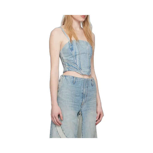 Ruffled Detail Denim Sling