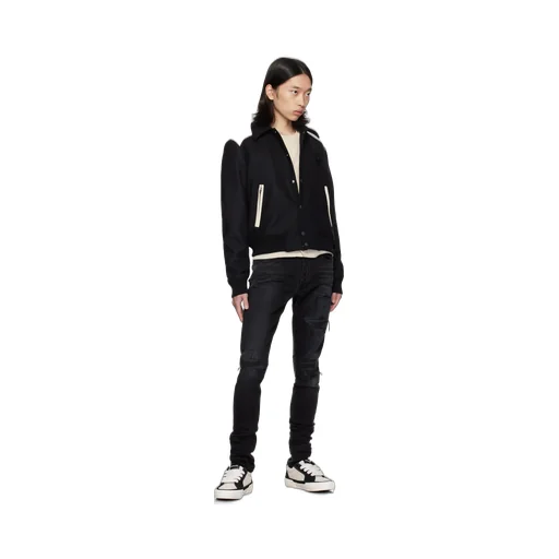 Ma Varsity Repair Faded Denim Pants