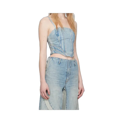 Ruffled Detail Denim Sling