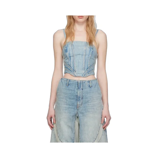 Ruffled Detail Denim Sling