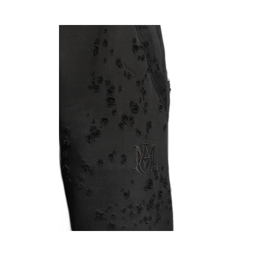 Distressed Finish Straight-Legged Jogging Trousers