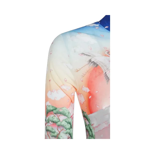Long-Sleeved High-Neck Top