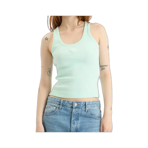 Ribbed Square-Neck Tank Top