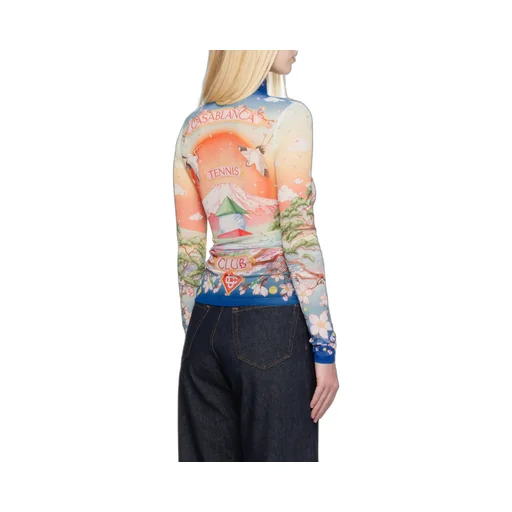 Long-Sleeved High-Neck Top