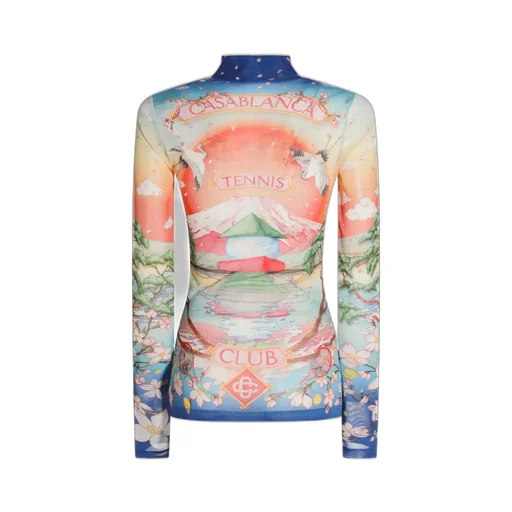 Long-Sleeved High-Neck Top