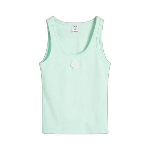 Ribbed Square-Neck Tank Top