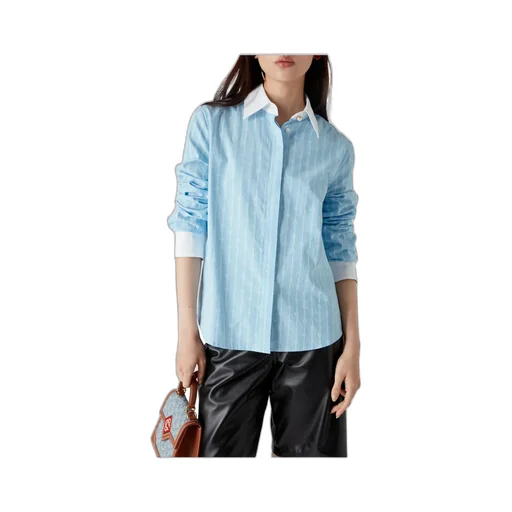 Pinstripe Long-Sleeved Shirt