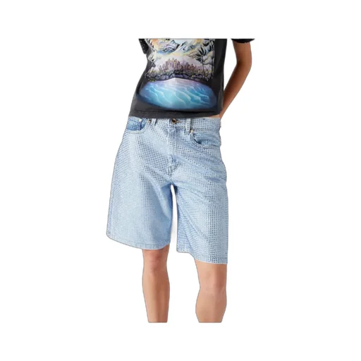 Crystal Embellished Denim Shorts