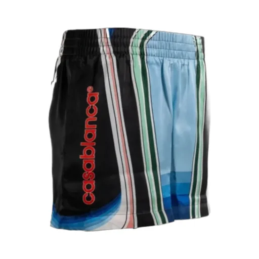 Striped Graphic Shorts