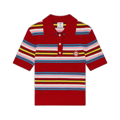 Logo Stripe Polo Shirt
