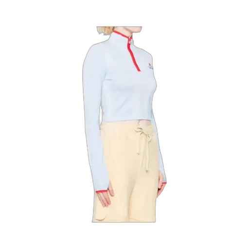 Zippered Long-Sleeve Sweatshirt