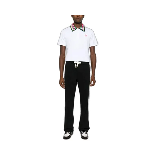 Embroidered Cotton Track Pants