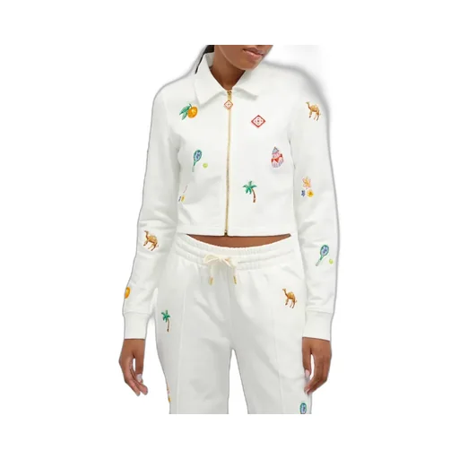 Logo Zip-Up Cropped Jacket