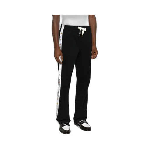 Embroidered Cotton Track Pants