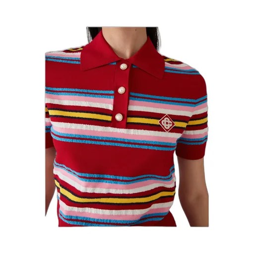 Logo Stripe Polo Shirt