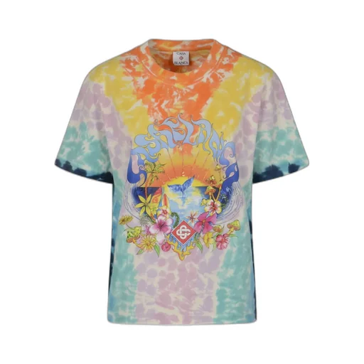 Floral Printed Tie Dye T-Shirt