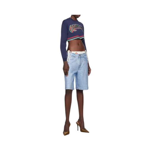 Embellished Denim Shorts